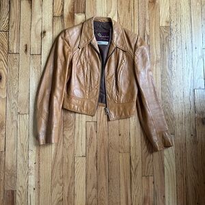 Women's Caramel Leather Jacket